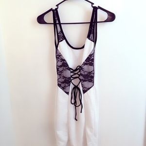 White dress with lace details