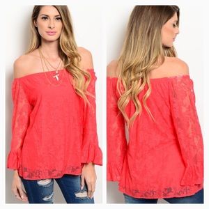 Lace off shoulder top Lace off shoulder top