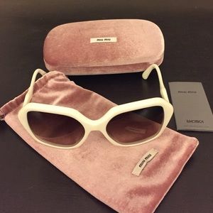 Miu miu white sunglasses
