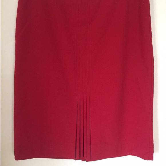Red Worthington Pencil Skirt