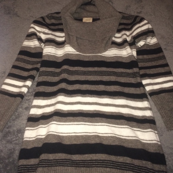 Cowl neck sweater dress