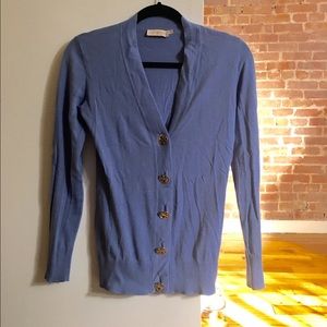 Tory Burch Simone Cardigan in Wedge Blue