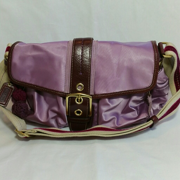 Coach Satin Hampton Shoulder Bag