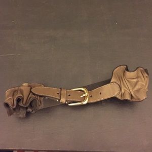 Sandro taupe leather waist belt