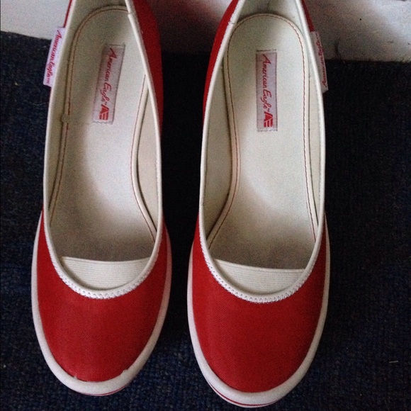 American Eagle Outfitters Shoes - Red American Eagle Wedges