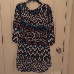 Aztec printed dress