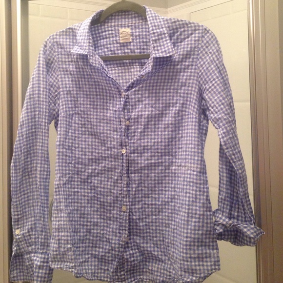 J. Crew gingham button down