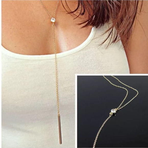 Chain Crystal Chunky Bib Statement Necklace - Picture 2 of 3