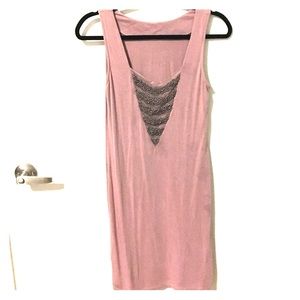 Blush with sequined panel dress from Asos