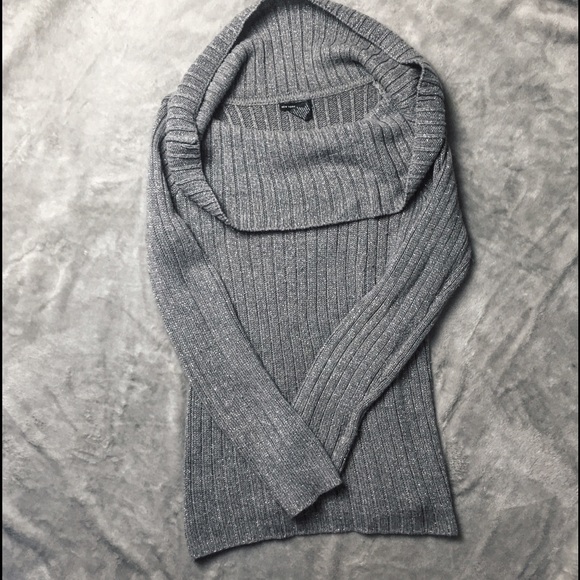 gray sparkly sweater