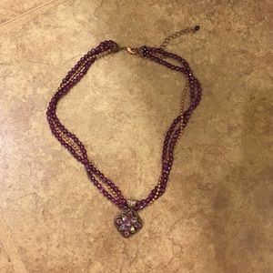 Plum necklace