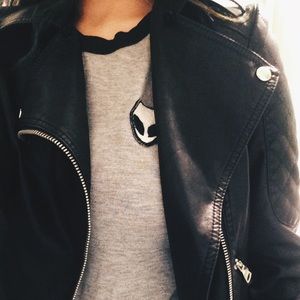 candies faux leather jacket