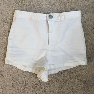 High waisted white shorts size 2