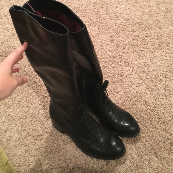 Black Tommy Hilfiger riding boots!