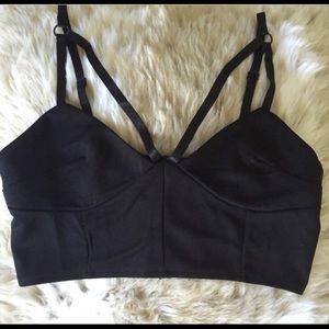 Strappy black bralette
