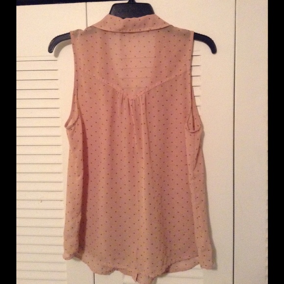 Forever 21 Polka Dot Collared Button Down Top - Picture 2 of 3