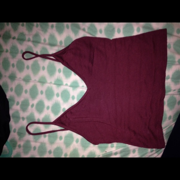 Burgundy crop top from brandy Melville - Picture 1 of 2