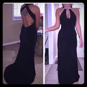 Long Black prom dress, size 2!!!!