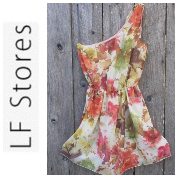 New LF Stores One Shoulder Dress "Love" - Picture 1 of 3