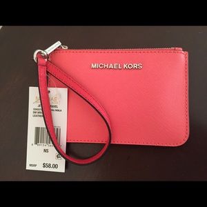 Michael kors wristlet Colorblock coral