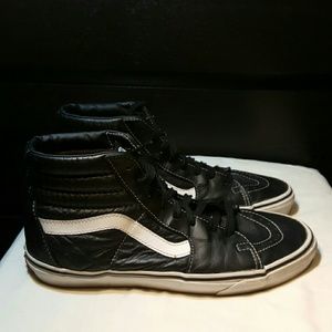 Leather Van Sk8 Hi's