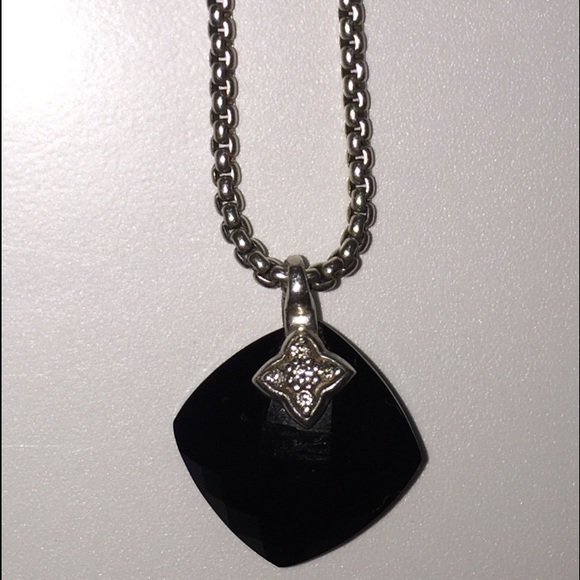 David Yurman Black Onyx Necklace With Diamonds♠️💎