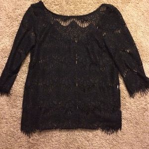 Zara Black Lace Top