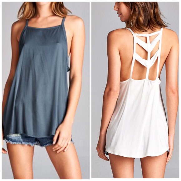 Ivory cut out back tank - Picture 3 of 4