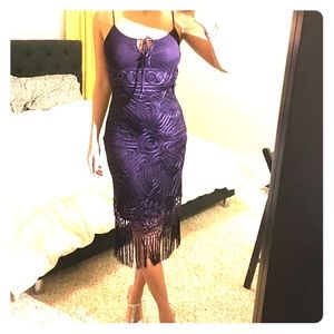 Guess Collection 100% silk grape cocktail dress