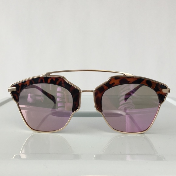 Accessories - Cat Eye Double Bridge Sunglasses w/ Purple Lenses Accessories - Cat Eye Double Bridge Sunglasses w/ Purple Lenses