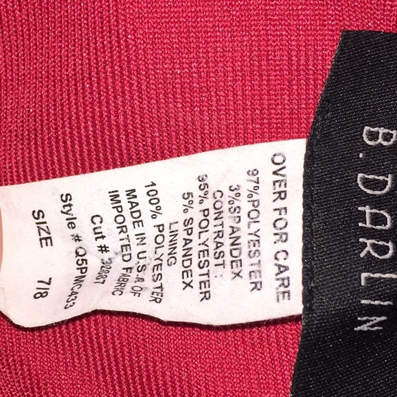 Red with black party dress - Picture 3 of 3