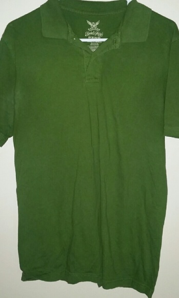 Men's green polo