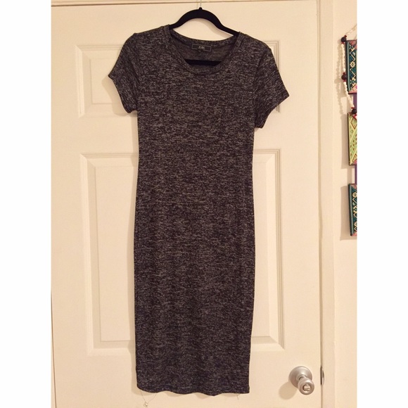 Dark grey T shirt sleeve dress