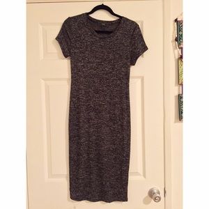 Dark grey T shirt sleeve dress