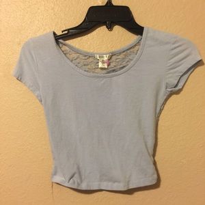 Baby blue crop top