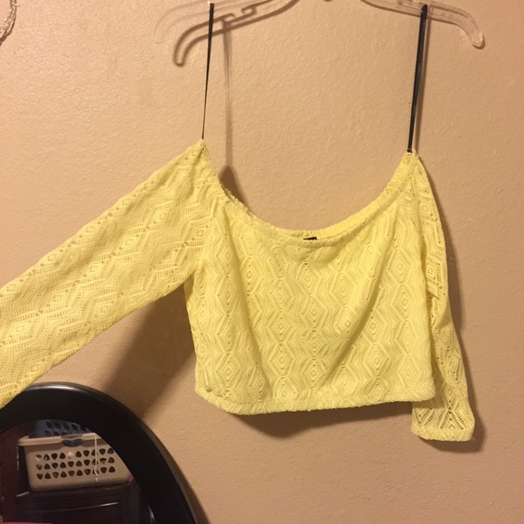 Yellow crop top