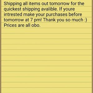 CHECK OUT MY CLOSET FOR FAST SHIPPING