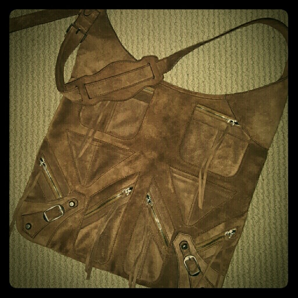 **BALENCIAGA VINTAGE BROWN SUEDE HANDBAG** - Picture 1 of 4