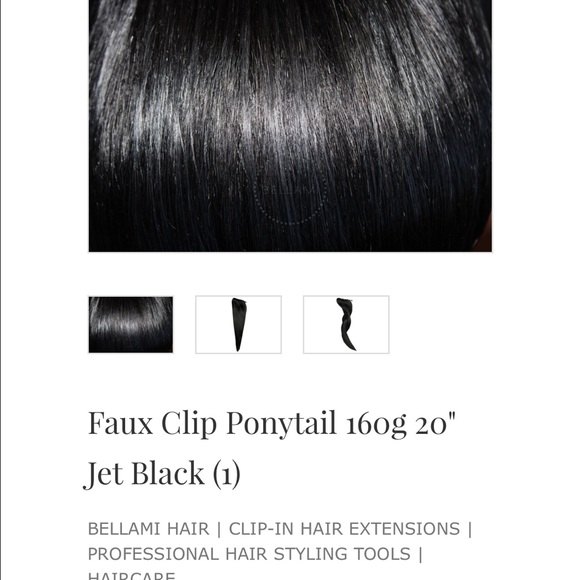 Bellami clip in ponytail