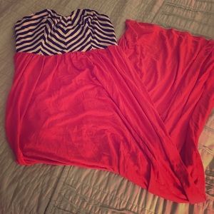 Forever 21 strapless maxi