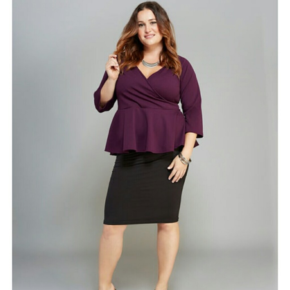 Surplice Peplum Top