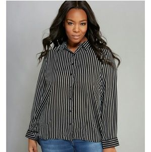 Striped open-back shirt