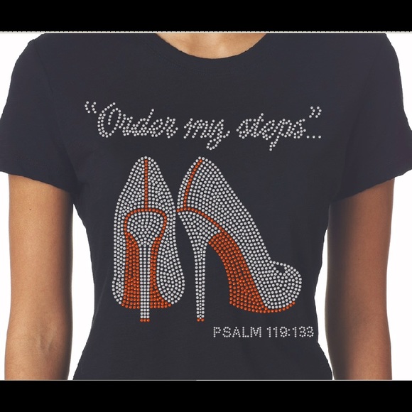 Order My Steps Rhinestone Tee - Picture 1 of 1