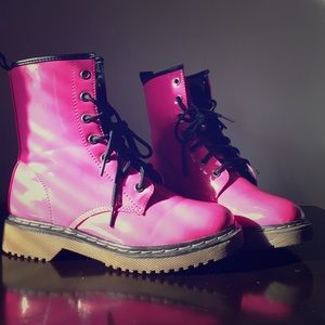 Worn once pink boots