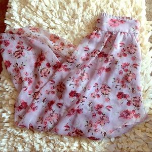 High wasted floral maxi skirt