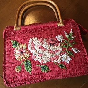 Small Fossil Straw Handbag