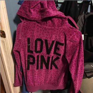 Vs pink leopard hoody
