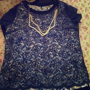 Express Short Sleeve Lace Shirt