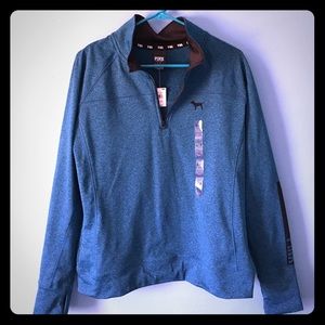 Victoria's Secret Pink Blue Quarter Zip