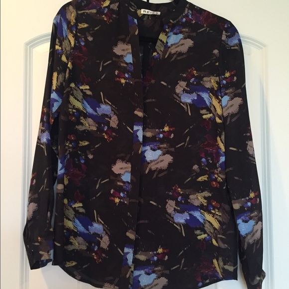 A silk, printed Reiss top